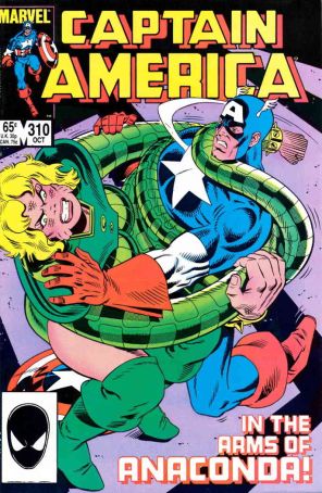 Captain America (1st Series) 310 published by Marvel with cover art by Paul Neary