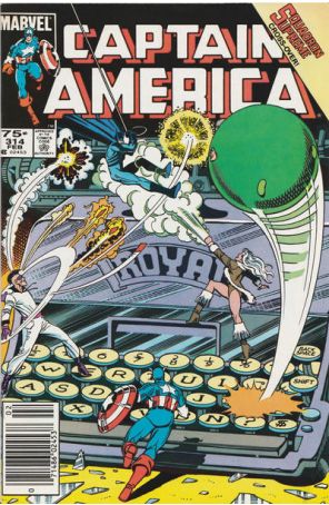 Captain America (1st Series) 314 (Newsstand) published by Marvel with cover art by John Byrne