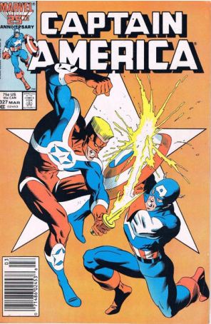 Captain America (1st Series) 327 (Newsstand) published by Marvel with cover art by Mike Zeck
