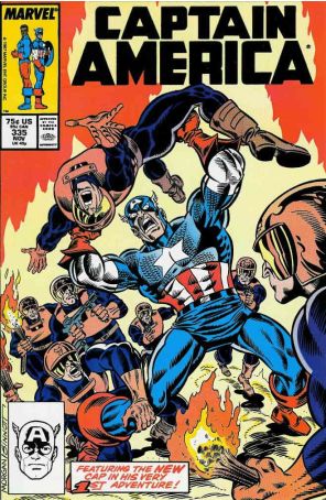 Captain America (1st Series) 335 published by Marvel with cover art by Tom Morgan