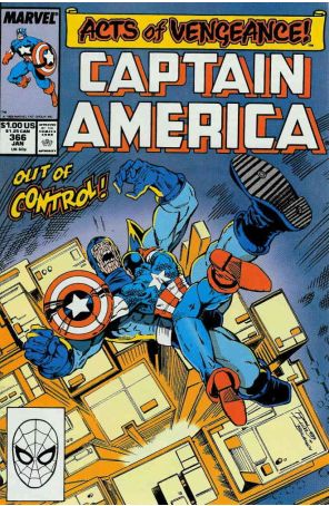 Captain America (1st Series) 366 published by Marvel with cover art by Ron Lim