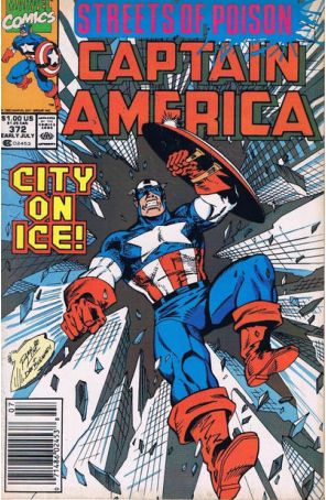 Captain America (1st Series) 372 (Newsstand) published by Marvel with cover art by Ron Lim