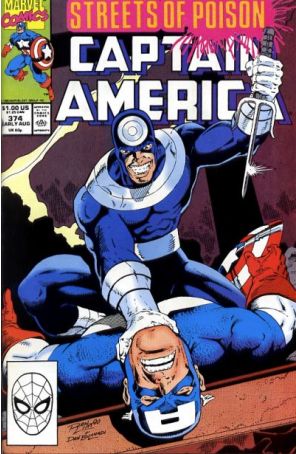 Captain America (1st Series) 374 published by Marvel with cover art by Ron Lim