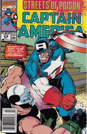 Captain America (1st Series) 378 (Newsstand) published by Marvel with cover art by Ron Lim
