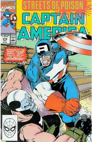 Captain America (1st Series) 378 published by Marvel with cover art by Ron Lim