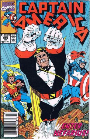 Captain America (1st Series) 379 (Newsstand) published by Marvel with cover art by Ron Lim