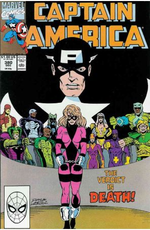 Captain America (1st Series) 380 published by Marvel with cover art by Ron Lim