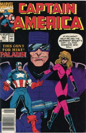 Captain America (1st Series) 381 (Newsstand) published by Marvel with cover art by Ron Lim