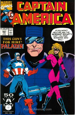 Captain America (1st Series) 381 published by Marvel with cover art by Ron Lim