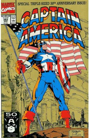 Captain America (1st Series) 383 published by Marvel with cover art by Jim Lee and Ron Lim