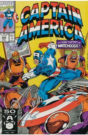 Captain America (1st Series) 385 published by Marvel with cover art by Ron Lim