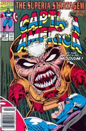 Captain America (1st Series) 387 (Newsstand) published by Marvel with cover art by Ron Lim