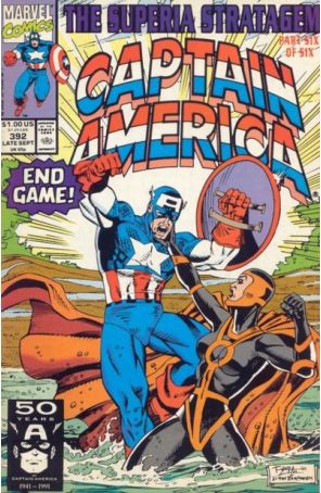 Captain America (1st Series) 392 published by Marvel with cover art by Ron Lim
