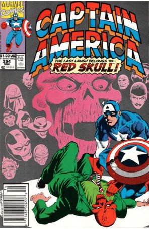 Captain America (1st Series) 394 (Newsstand) published by Marvel with cover art by Rik Levins