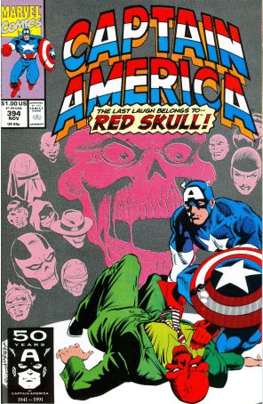 Captain America (1st Series) 394 published by Marvel with cover art by Rik Levins