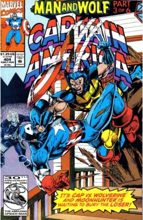 Captain America (1st Series) 404 published by Marvel with cover art by Rik Levins