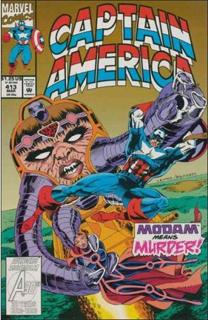 Captain America (1st Series) 413 published by Marvel with cover art by Rik Levins