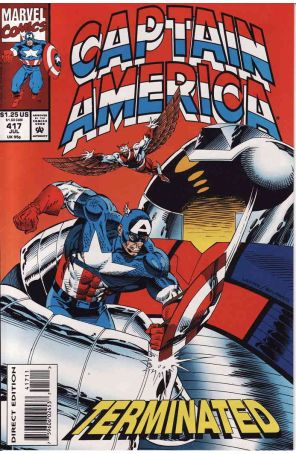 Captain America (1st Series) 417 published by Marvel with cover art by Rik Levins
