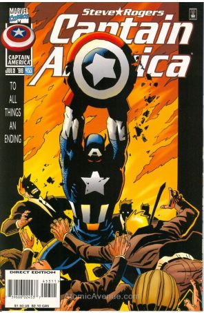 Captain America (1st Series) 453 published by Marvel with cover art by Ron Garney