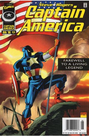 Captain America (1st Series) 454 (Newsstand) published by Marvel with cover art by Ron Garney