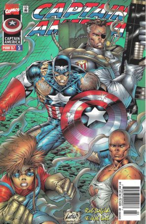 Captain America (2nd Series) 5 (Newsstand) published by Marvel with cover art by Rob Liefeld