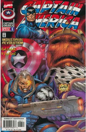 Captain America (2nd Series) 6 published by Marvel with cover art by Rob Liefeld