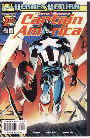 Captain America (3rd Series) 1 published by Marvel with cover art by Ron Garney