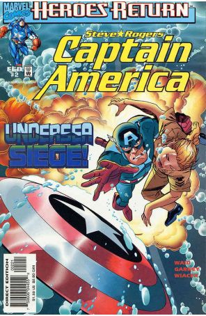 Captain America (3rd Series) 2A published by Marvel with cover art by Ron Garney