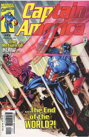 Captain America (3rd Series) 22 published by Marvel with cover art by Andy Kubert