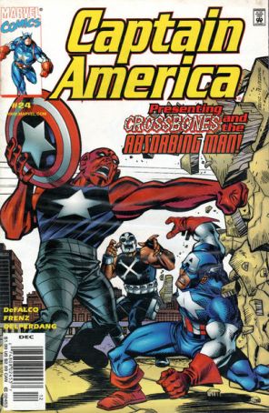 Captain America (3rd Series) 24 (Newsstand) published by Marvel with cover art by Ron Frenz