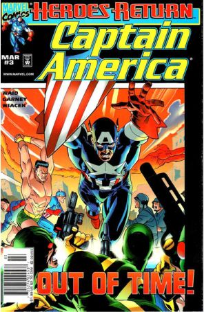 Captain America (3rd Series) 3 (Newsstand) published by Marvel with cover art by Ron Garney