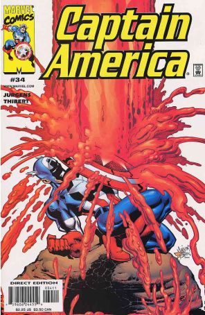 Captain America (3rd Series) 34 published by Marvel with cover art by Dan Jurgens