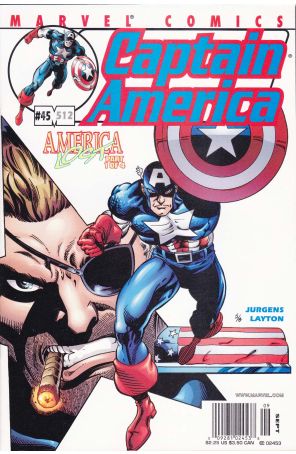 Captain America (3rd Series) 45 (Newsstand) published by Marvel with cover art by Dan Jurgens