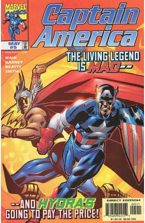 Captain America (3rd Series) 5 published by Marvel with cover art by Ron Garney