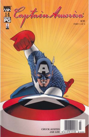 Captain America (4th Series) 14 (Newsstand) published by Marvel with cover art by John Cassaday