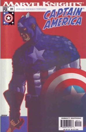 Captain America (4th Series) 21 published by Marvel with cover art by Dave Johnson