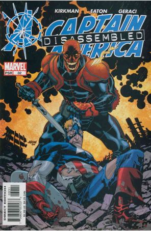 Captain America (4th Series) 32 published by Marvel with cover art by Dave Johnson