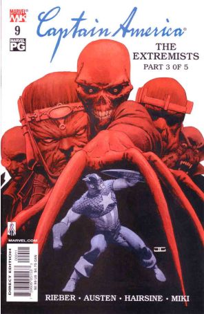 Captain America (4th Series) 9 published by Marvel with cover art by John Cassaday