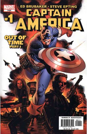 Captain America (5th Series) 1 published by Marvel with cover art by Steve Epting