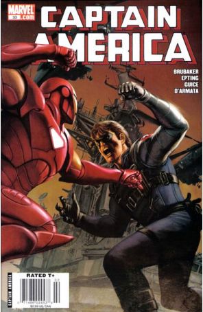 Captain America (5th Series) 33 (Newsstand) published by Marvel with cover art by Steve Epting