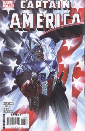 Captain America (5th Series) 34A published by Marvel with cover art by Alex Ross