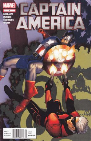 Captain America (6th Series) 5 (Newsstand) published by Marvel with cover art by Steve McNiven