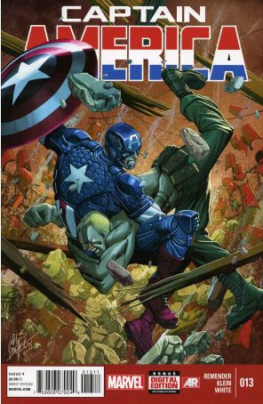 Captain America (7th Series) 13 published by Marvel with cover art by Carlos Pacheco