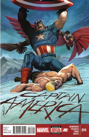 Captain America (7th Series) 14 published by Marvel with cover art by Carlos Pacheco