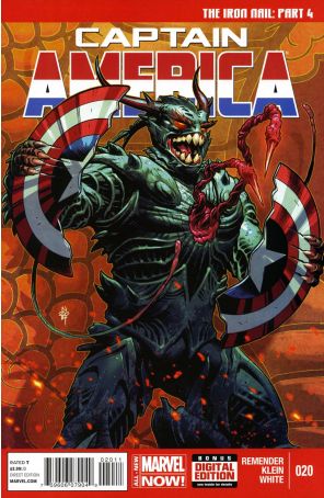 Captain America (7th Series) 20 published by Marvel with cover art by Nic Klein