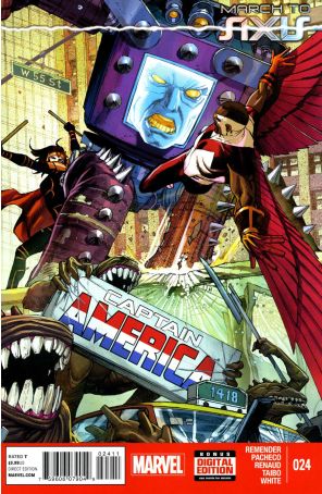 Captain America (7th Series) 24 published by Marvel with cover art by Carlos Pacheco