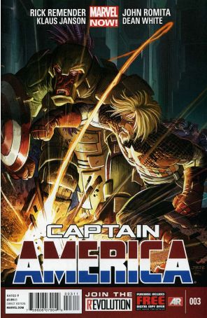Captain America (7th Series) 3 published by Marvel with cover art by John Romita Jr.