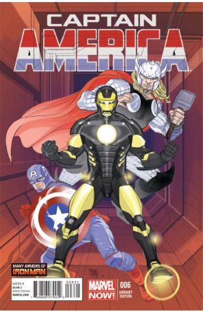Captain America (7th Series) 6A published by Marvel with cover art by Pasqual Ferry