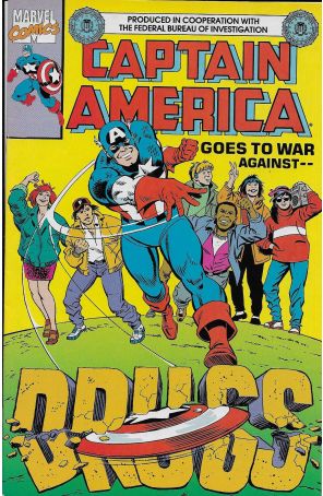 Captain America Goes to War Against Drugs 1 (2nd) published by Marvel with cover art by John Romita Sr.