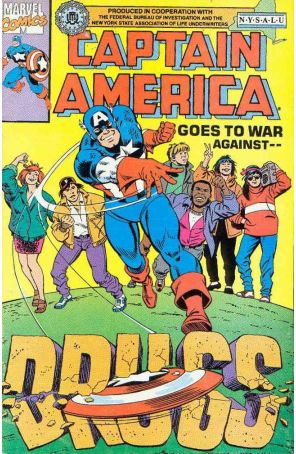 Captain America Goes to War Against Drugs 1A published by Marvel